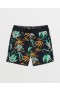 Men Infuse Scallop Mod - Black Green | Volcom Boardshorts & Trunks