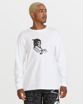 Men Featured Artist Seth Conboy Long Sleeve Tee - White | Volcom Shirts & Flannels