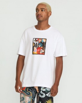 Men Featured Artist Seth Conboy Web Short Sleeve Tee - White | Volcom T-Shirts & Tanks