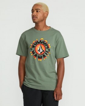 Men Rotation Short Sleeve Tee - Light Olive | Volcom T-Shirts & Tanks