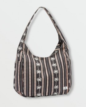 Men Schoolyard Canvas Hobo Tote - Black | Volcom Bags & Backpacks