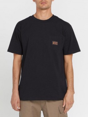 Men Volcom Workwear Certifico Short Sleeve Tee - Black | Volcom T-Shirts & Tanks