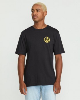 Men Wavvy Short Sleeve Tee - Washed Black Heather | Volcom T-Shirts & Tanks