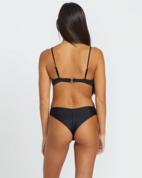 Women Simply Seamless Cheekini Bikini Bottom - Black | Volcom Swim