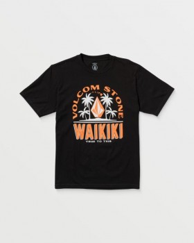  Camiseta de manga curta Men Claimed Waikiki - Preta | Camisetas e regatas Volcom