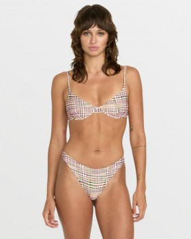  Biquíni fio dental com estampa de mulheres se cruzando - Multicolorido | Volcom Bikinis