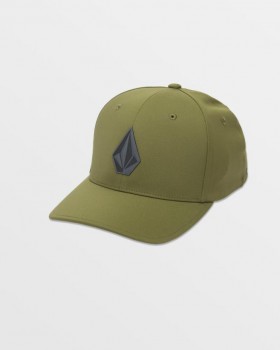  Férfi Stone Tech Flexfit Delta sapka - Squadron Green | Volcom sapkák