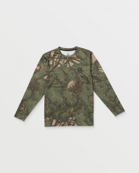  Léine Surfála Muinchille Fada Scaoilte d'Fhir - Cacach | Volcom Rashguards