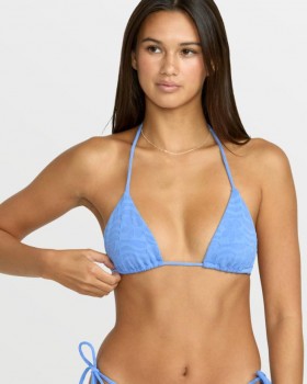 Barr Bikini Coco Halter Tri do Mhná - Gorm Éadrom Aigéad | Volcom Swim