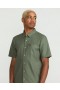  Camicia a maniche corte da uomo Veeco Oxford - Verde oliva chiaro | Camicie e flanelle Volcom