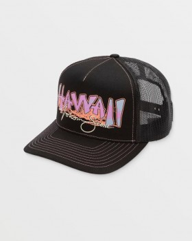  Cappello da camionista da uomo Hacking - Nero | Cappelli Volcom