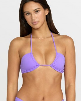  Reggiseno bikini a fascia con scollo all'americana Simply Seamless da donna - Viola Passione | Volcom Swim