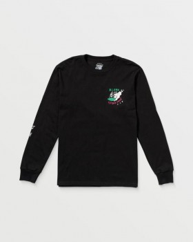 メンズ Drewtoonz ロングスリーブTシャツ - ブラック | Volcom シャツ＆フランネル