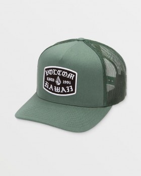  Męska czapka Aloha Trucker – jasnooliwkowa | Czapki Volcom