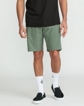  Męskie spodenki Frickin Cross Shred Static Shorts – jasnooliwkowe | Spodenki Volcom