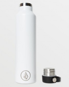  Butelka metalowa damska z ustnikiem – biała | Volcom Bottles