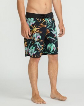  Herr Infuse Scallop Mod - Svart Grön | Volcom Boardshorts & Trunks