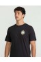  Camiseta de manga corta para hombre con diseño arqueado - Negro jaspeado lavado | Camisetas y camisetas sin mangas Volcom