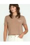  Camiseta corta Dial para mujer - Avellana | Camisetas y camisetas de tirantes Volcom