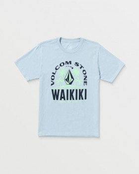  Camiseta de manga corta Men Claimed Waikiki - Azul Carolina | Camisetas y camisetas sin mangas Volcom