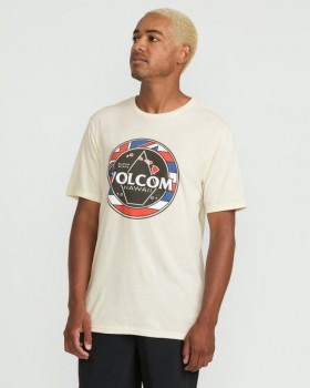  Camiseta de manga corta Pau Hana para hombre - Blanco roto jaspeado | Camisetas y camisetas de tirantes Volcom