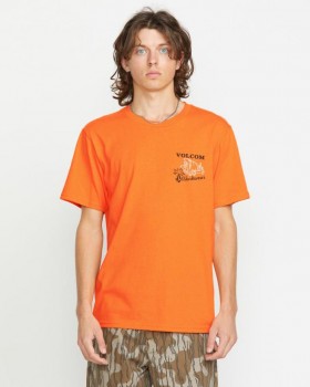  Camiseta de manga corta Men Pour Choices - Naranja neón | Camisetas y camisetas sin mangas Volcom