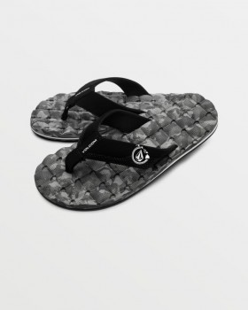  Sandalias reclinables para hombre estilo hawaiano - Negras | Sandalias Volcom