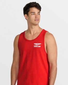  Camiseta de tirantes Revel para hombre - Rojo chili | Camisetas y camisetas de tirantes Volcom