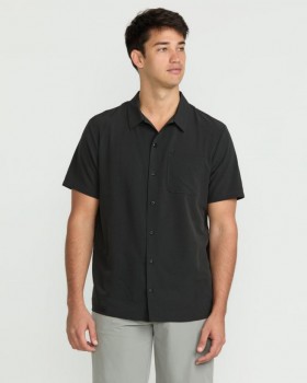  Camisa de manga corta Ridgestone para hombre - Stealth | Camisas y franelas Volcom