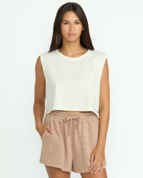  Camiseta de tirantes Lil Muscle para mujer - Piedra | Camisetas y camisetas de tirantes Volcom