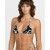  Top de bikini triangular con cuello halter Sol Rebel para mujer - Negro | Volcom Swim