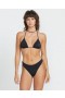  Dámský bezešvý trojúhelníkový vrchní díl bikin - černý | Volcom Swim