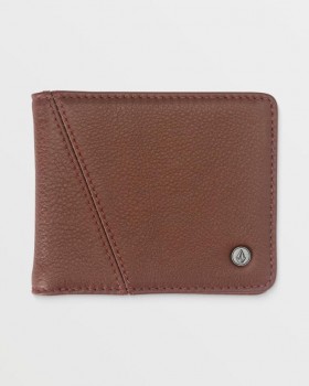  Pánská kožená peněženka Pay-A-Pal Bifold - hnědá | Opasky a peněženky Volcom