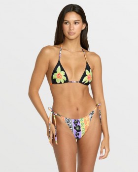  Dámské spodní díl bikin Bring It On Cheekini - Multi | Bikiny Volcom