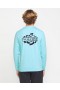  Herre Oval Track Løs Langærmet Surf T-shirt - Resin Blå | Volcom Rashguards