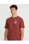  Bølget kortærmet t-shirt til mænd - Mahogany Heather | Volcom t-shirts og tanktops