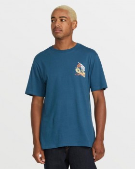  Herre Dropped This Kortærmet T-shirt - Dyb Blå | Volcom T-shirts & Tanktops