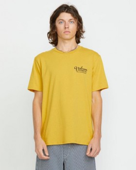  Herre Rat Trap Kortærmet T-shirt - Seedy Gul | Volcom T-shirts & Tanktops