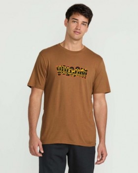  Heren Bender T-shirt met korte mouwen - Kokosnootschaal | Volcom T-shirts en tanktops
