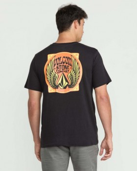  Dactyl T-shirt met korte mouwen voor heren - Gewassen zwart heide | Volcom T-shirts en tanktops