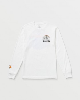  Heren Postcard Long Sleeve Tee - Wit | Volcom Shirts & Flannels