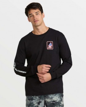  T-shirt à manches longues 1st Boarding Co pour homme - Noir | Chemises et flanelles Volcom