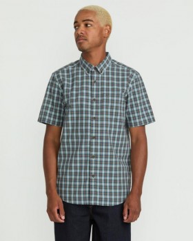 Chemise à manches courtes Morphew pour homme - Bleu usé | Chemises et flanelles Volcom