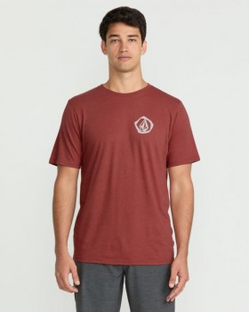  T-shirt à manches courtes ondulé pour homme - Gris acajou chiné | Volcom T-shirts et débardeurs